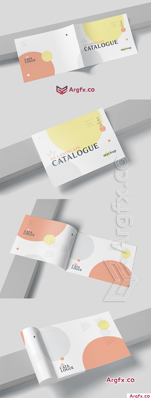 A4 Horizontal Catalogue Mockups