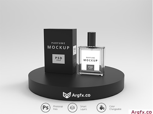 Perfume packaging mockup Premium Psd