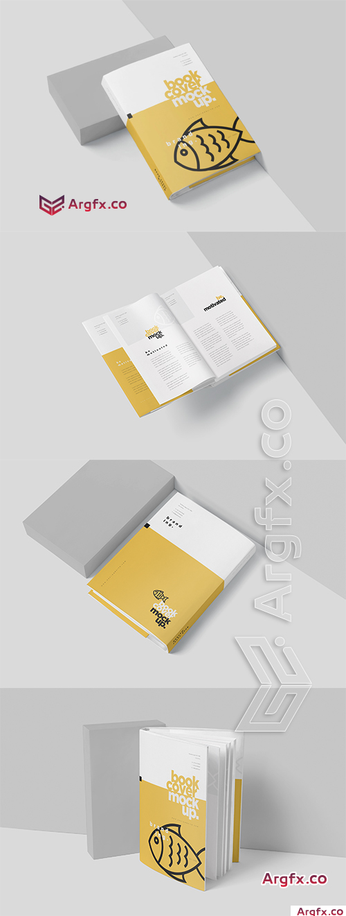 Book Cover & Dust Jacket Mockups